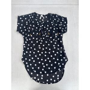 Live 4 Truth Black Polka dot Corporate Goth Alt Sheer Top